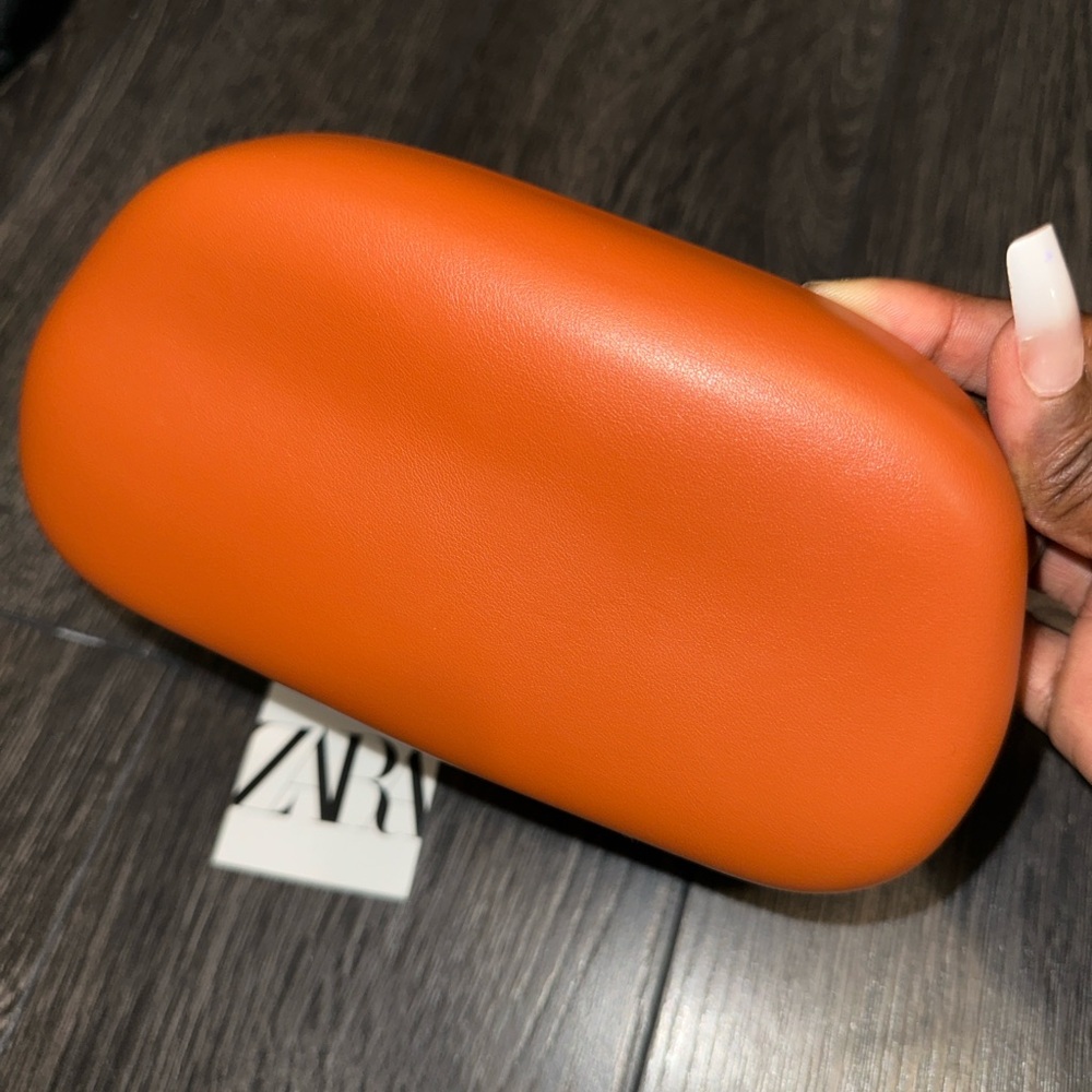 Zara Orange Gold Brassel Clutch - Picture 12 of 14
